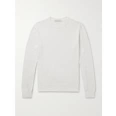 Saman Amel - Gio Slim-Fit Cotton Sweater - Men - White - IT 52