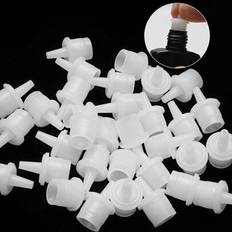 10/20 st Ögonfranslim Flaskplugg Ögonfranslimlock Tätningslock Lash Lim Flaska Munstycke Ögonfransar Flaska Plugg Munspetsar Ögonfransfransförlängning - Vitt