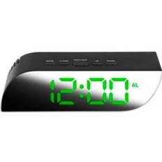 1pc led spegelväckarklocka digital bordsklocka väckningsljus elektronisk stor tid temperaturdisplay heminredningsklocka - 3