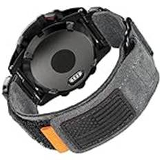 Superrobust nylonsportrem med vävd ögla kompatibel med Garmin-klockband, för fênix/Forerunner/Vivoactive/Approach/MARQ/quatix/D2-serien, tufft ersättningsband för män, 22MM / Small (6.4'' to 7.4''),