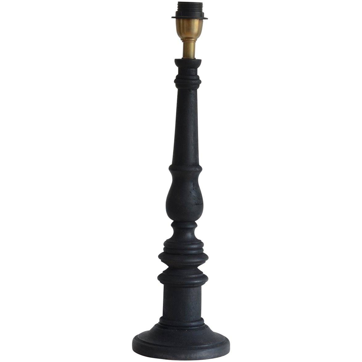 Hallbergs Belysning Oxford Lampfot Låg Antik Svart 15cm