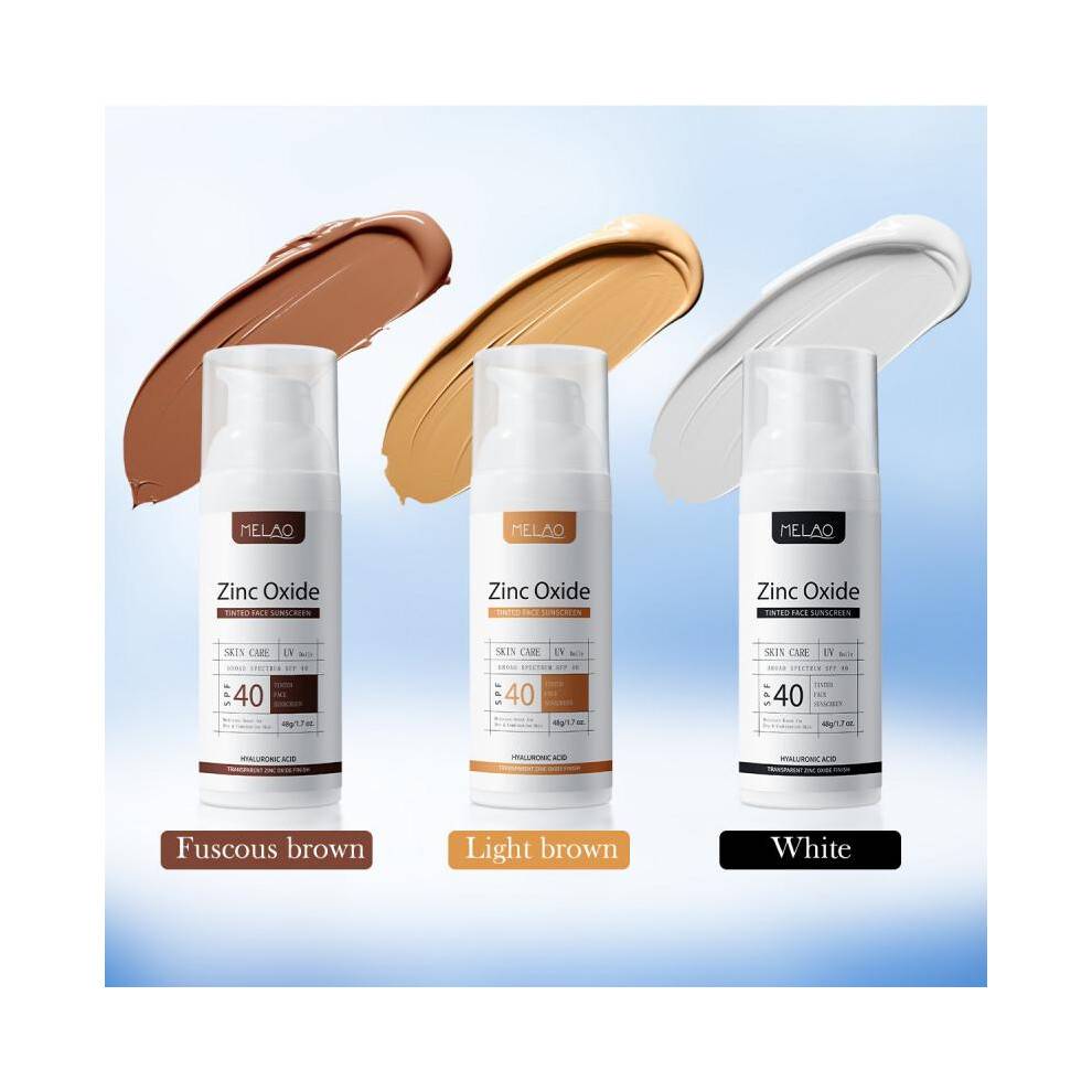 (Proofing and customization (white)) Tinted Sunscreen Moisturizer Zinc Oxide Protection Deep Hydration Natural Glow SPF30 60ml
