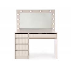 Hollywood XL Sminkebord med spejl - Beige