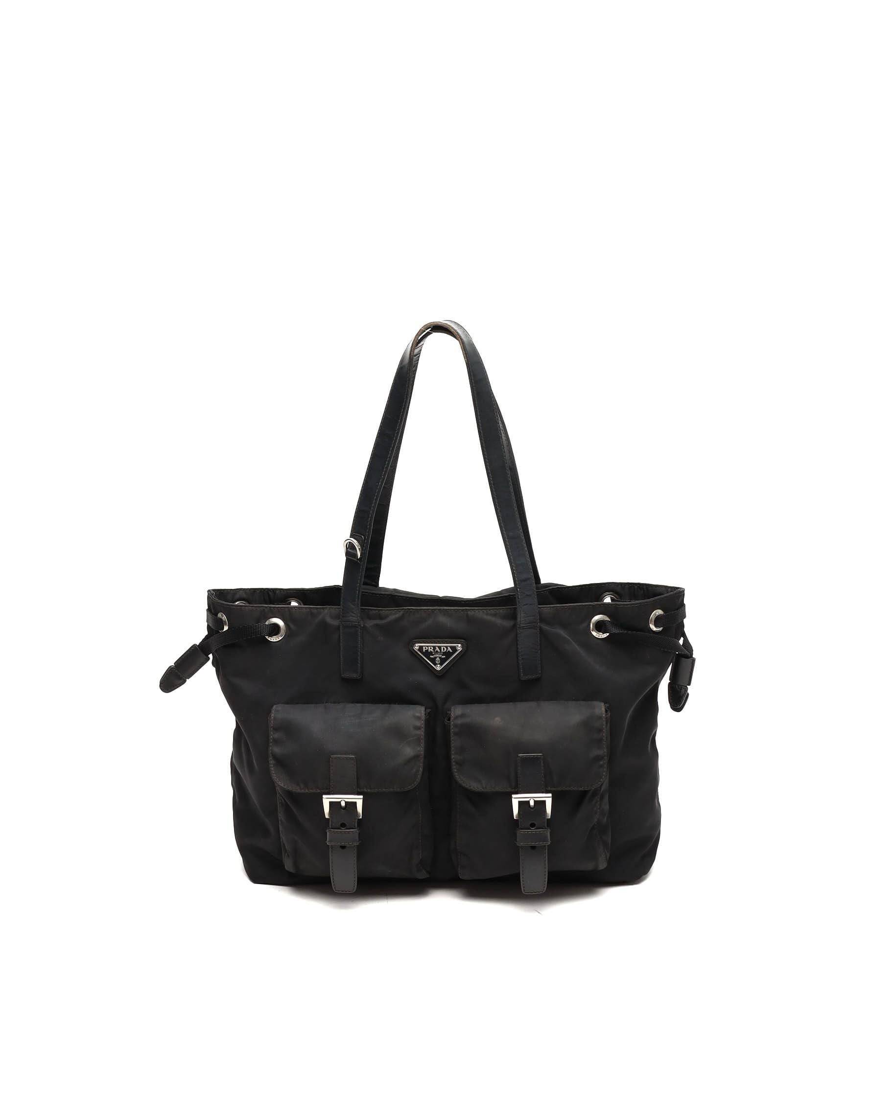Prada Tessuto Tote Bag - Black - One Size