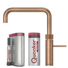 Quooker Fusion Square Bruneret messing 5i1, inkl Combi+ beholder & Cube køler