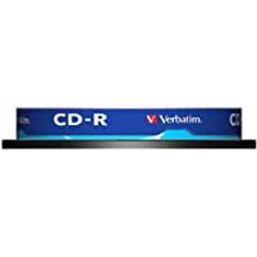 Verbatim 2069211 CD-R-skivor med extra skydd 10 spindelpaket, storpack 10 x CD-R tomma skivor med extra skydd, 52 x hastighet, 700 MB, vit