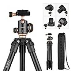 Andoer kamerastativ 126 cm/49,6 tum resestativ med panoramabilder, bärbart monostativ, av metall, 8 kg, lastkapacitet för DSRL, Sony Canon Nikon digitalkamera för fotograferingsfilmer