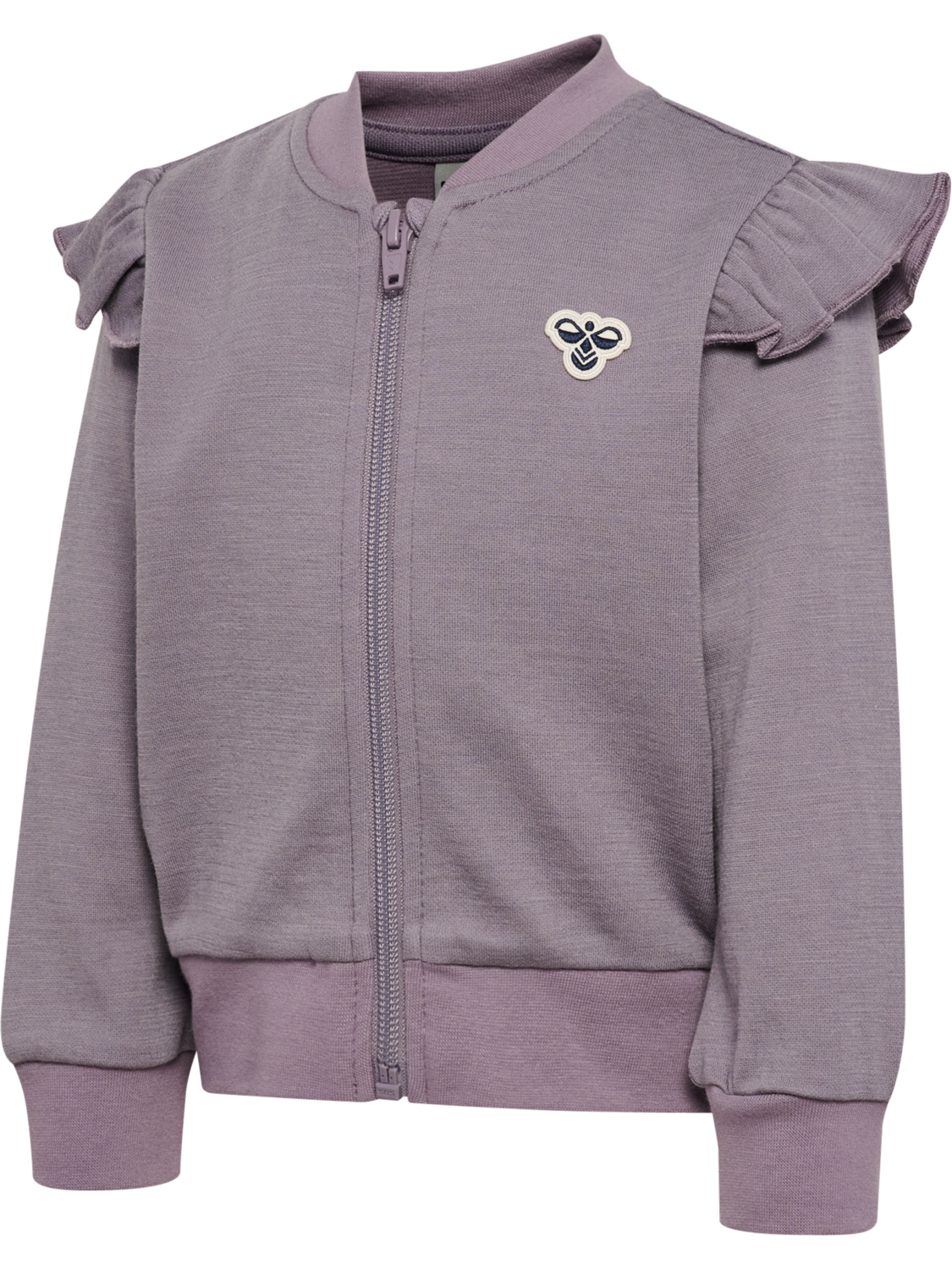 Hummel - Mini Wool G Zip Jacket Bee | Grå | Zip Jacket | Børn | Str: 134 - Hurtig levering 1-2 hverdage