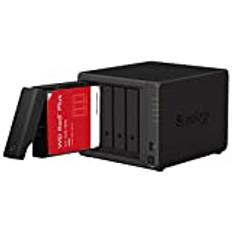 Synology DS923+ 8GB NAS 48TB (4X 12T) WD Red+, monterad och testad med SE DSM installerat