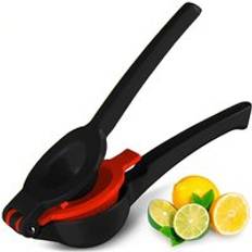 Citron- och limepress citrusjuicer - 2- storlek dubbelskål - kraftig - emaljerad aluminium - köksredskapstillbehör - Svart och röd