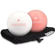 Navaris massagebolluppsättning med 2 fascia massage - självmassage fascia ball lacrosse ball trigger point - foot roller trigger points