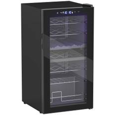 Vinkøleskab 2 zoner 28 flasker 74L 5-18℃ Kompressordrinkskøleskab med LED-lys, Anti-UV-glasdør, lille vinskabsflaskekøleskab med