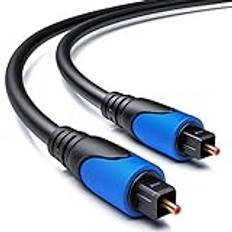 deleyCON 1m Optisk Digital Ljudkabel SPDIF 2x Toslink-Kontakt Digitalkabel Ljudkabel LWL Digital Fiberoptisk Kabel