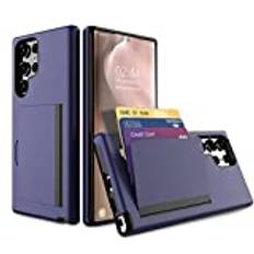 För Samsung S22 Ultra Candy Color Card Slots Fodral för Samsung Galaxy S22 Ultra Fodral S22 Plus S22 Skal för Samsung S22 S 22 Plus, Marinblå, För Galaxy S22 Ultra