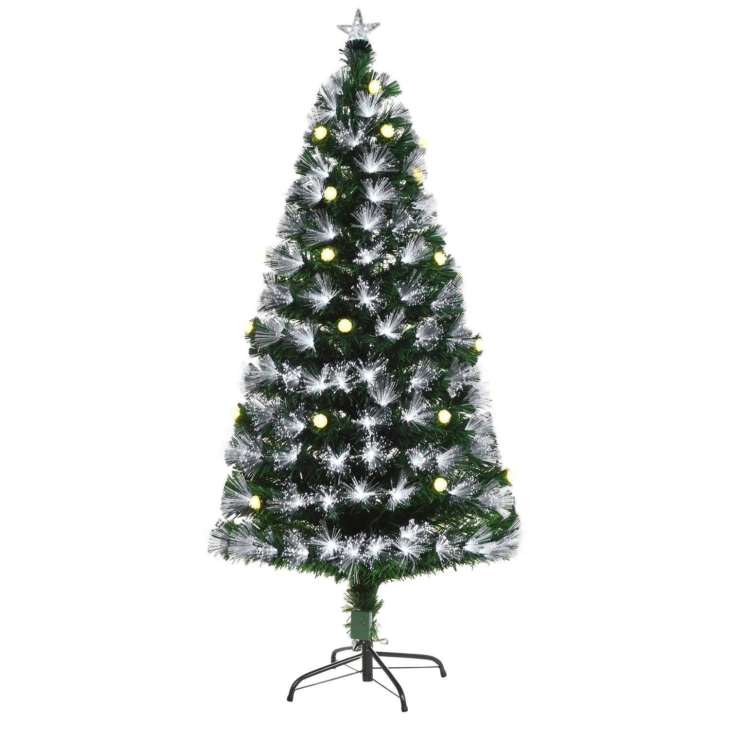 Konstgjord Julgran LED Fjärrkontroll Grön/Vit 150cm
