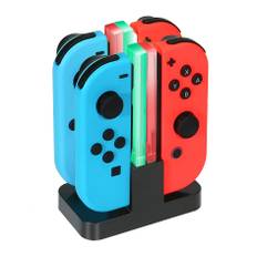 INNVO Power Dock Charger for Nintendo 4 in 1 Switch Controller Supports Charging Up to 4 Gamepads Black - Joy-Con Switch, Dock, Simultaneously, svart