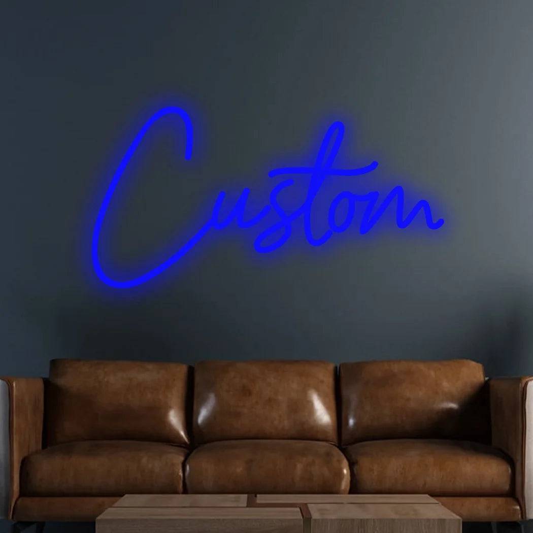Custom Neon Sign Led Name Light for Kids Name Custom Signs Teenage Gift Led Neon Sign for Wall Decor Bedroom Decor Personalized - Dark Blue USB / 1 line 40cm 7 letter