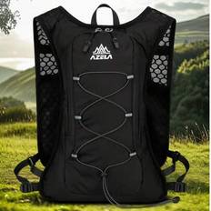 Lightweight Hydration Backpack Vest For Running, Unisex Reflective Design Hydration Pack With Adjustable Straps & Multiple Pockets, Foldable Breathabl - Black Only Backpack