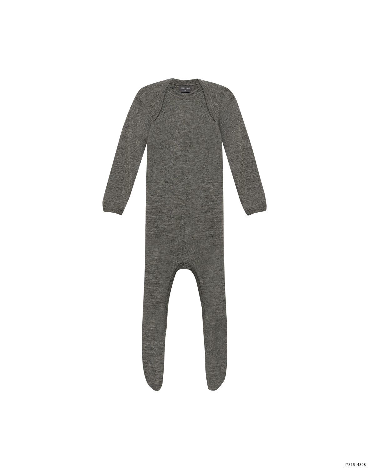 Heldragt m/ fødder i merinould til baby
