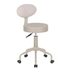 PU Leather Round Rolling Stool Hydraulic Swivel Stool with Wheels Adjustable Rolling Stool Salon Spa Stool,A2