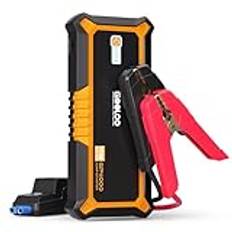 GOOLOO GP4000 starthjälp 4000A Peak bilstartare (alla bensinmotorer, upp till 10,0 l dieselmotor) SuperSafe 12V litium, bilbatteri booster pack, bärbar powerbank med USB snabbladdning och typ C-port