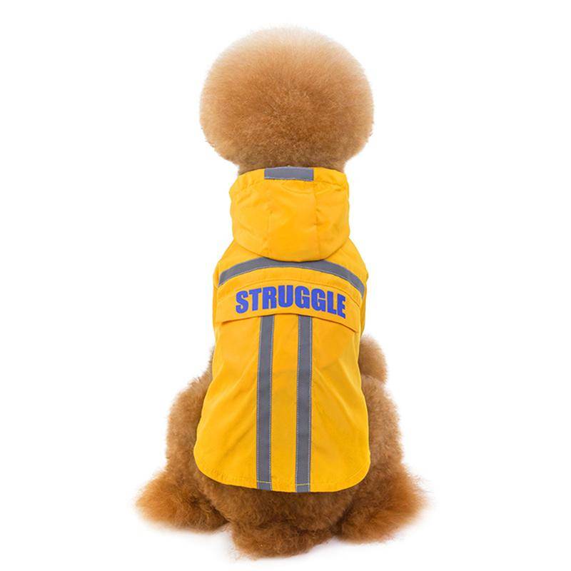 Vattentät hund regnkappa teddy regnkläder valp kläder husdjur kappa husdjur leveranser - Gul / M