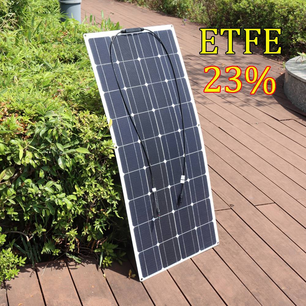 ETFE PET Flexible Solar Panel 150W 100W 80W Photovoltaic Panel 12V Battery Charger Mono Cell Camper RV Car Boat Roof EU Shipping