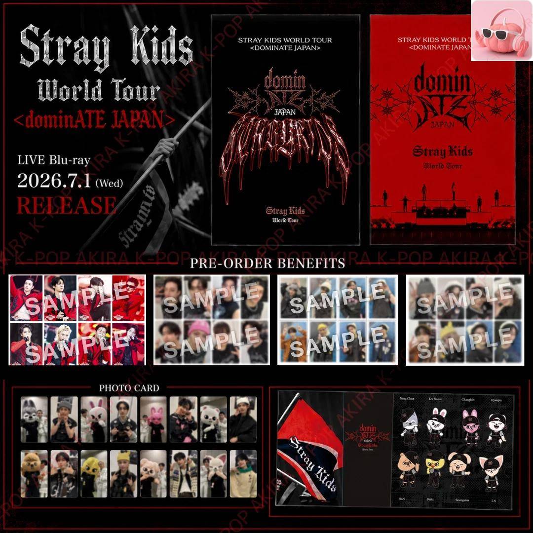 FÖRBESTÄLLNING Stray Kids Världsturné dominATE JAPAN LIVE Blu-ray + JAPANBUTIKENS POB