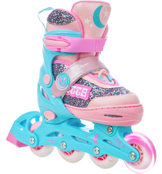 Raven Etta (front And Rear Led Wheels) Inlines Rosa / Blå - 27-30