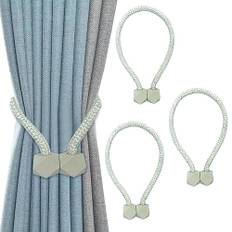 Nutabevr 4 stycken beige starka magnetiska gardingardiner gardiner, gardinhållare med magneter, holdbacks gardinklämmor, för gardinklämmor, gardiner hemma, kontor, husdekoration