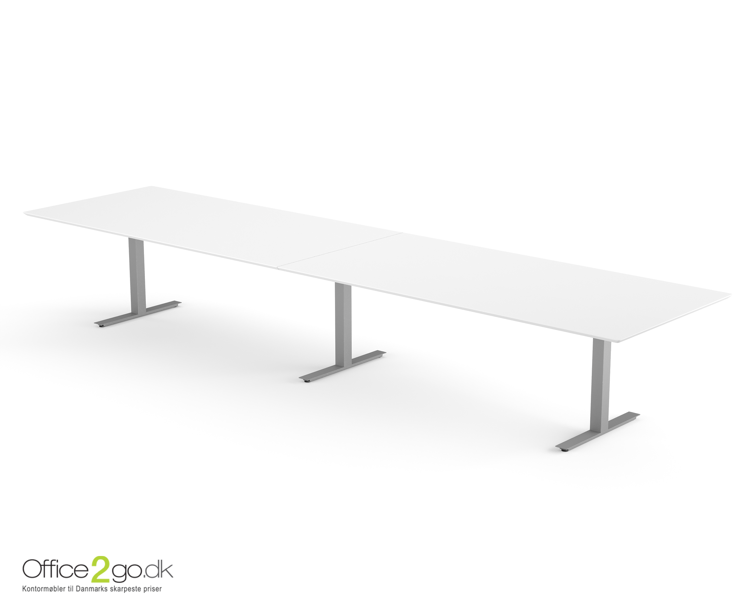 Square mødebord (rektangulær bordplade) - 440 cm - Gråt