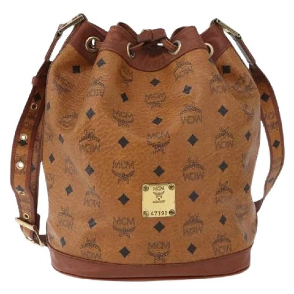 MCM Pre-owned Pre-owned Canvas Bucket Bag - Vintage - Dame - Brun - ONE SIZE - Uld