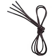 VSUDO Runda Vaxade Skosnören Brun 2.5 mm, Vaxade Skosnören Runda Brun, Vaxade Runda Skoband Brun för Oxford, Kostymskor och Skinnskor (2 Par-Brun-130cm)