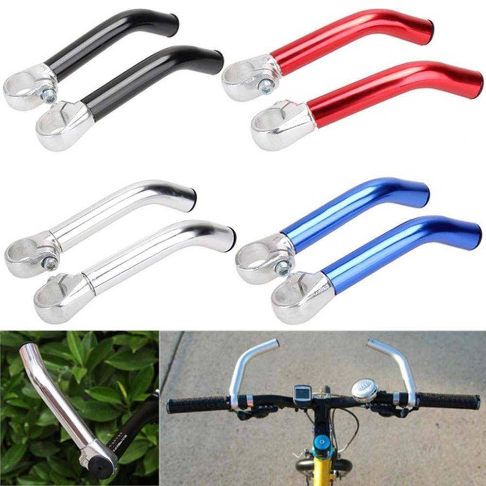 Par MTB böjda ändstycken Aluminium Zink Zinklegering Styreändar Cykeltillbehör Cykelhandtag Cykelstöd svart