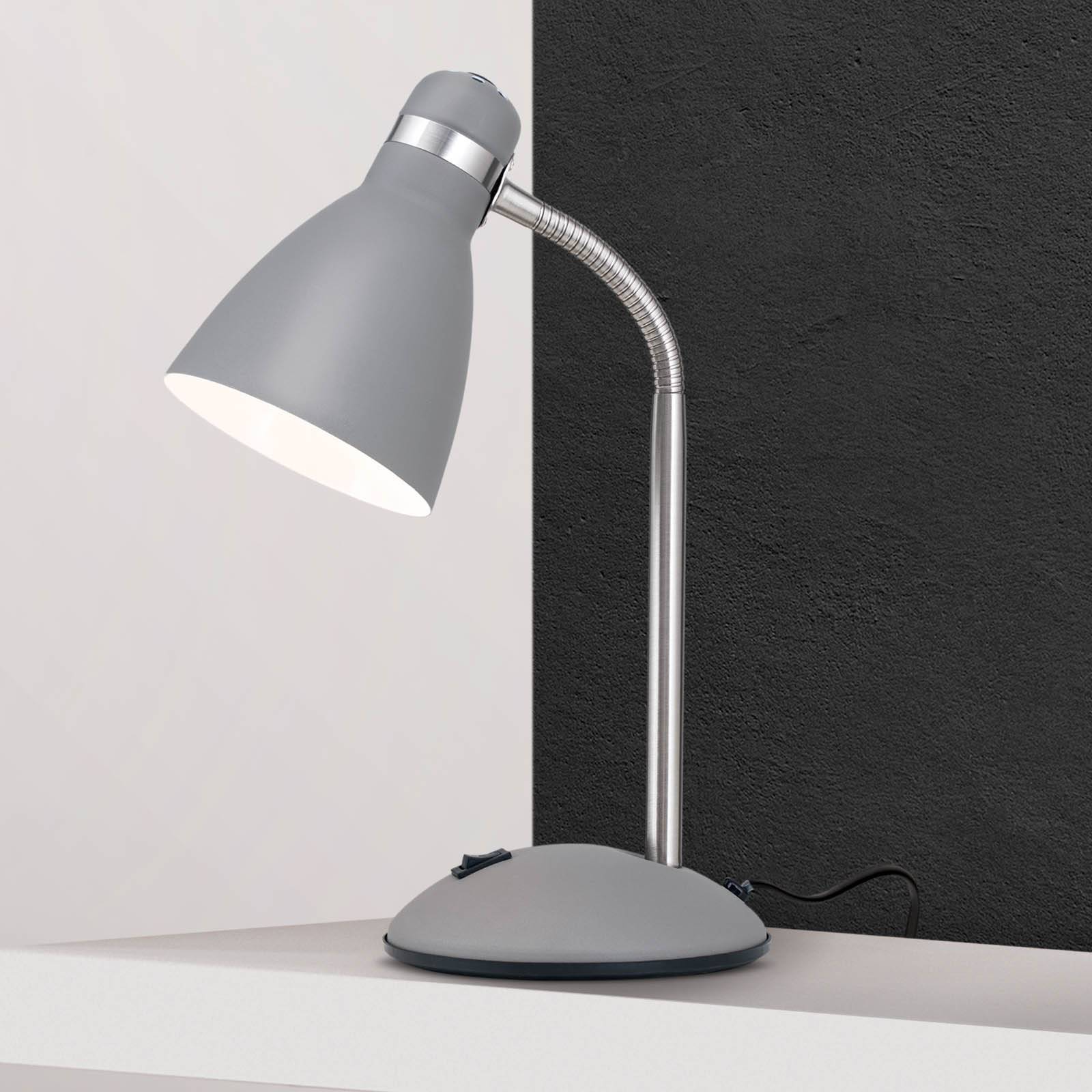 ORION Skrivbordslampa School, Aluminium / grå / zink, Arbetsrum / kontor, Metall, Ungt boande, Bordslampa