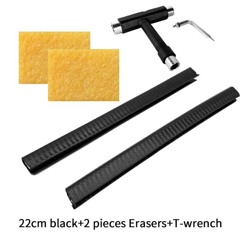 2 st longboard däck nässkydd skydd för skateboard suddgummi skateboard däck skydd ren - 22cm svarta 2 suddgummi t