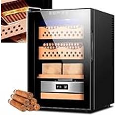 Cigarr Humidor - Humidor Skåp med glasdörr - Elektrisk Humidor Luftfuktare med cederträ hyllor - Cigarrer Fuktgivande Humidor