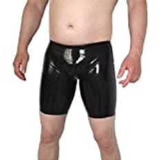 Gummi Latex Pouch Byxor* storlek SM * Closed Pouch Shorts (svart stängd), svart, XL