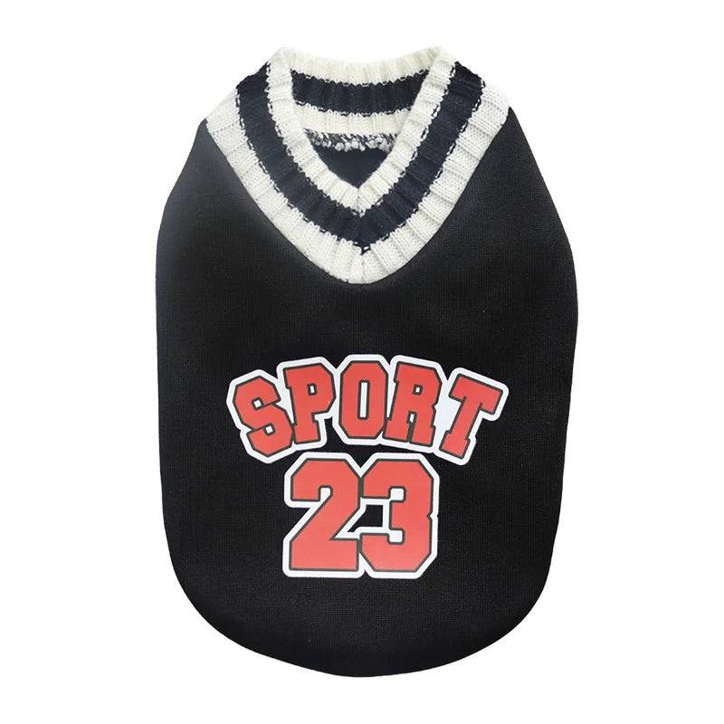 College Style Dog Sweater - black / S (S)