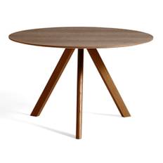 HAY - CPH20 2.0 Table Lacquered Walnut Frame Ø120 X H74  Lacquered Walnut Tabletop Dark Lacquered Edge - Spiseborde - Ronan & Erwan Bouroullec - Træ farvet - Træ