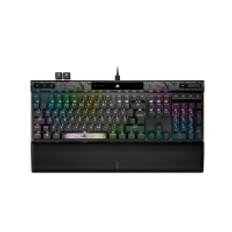 CORSAIR K70 MAX RGB - Tangentbord - backlit - USB-C - QWERTY - Nordisk - tangentbrytare: CORSAIR MGX - stålgrå