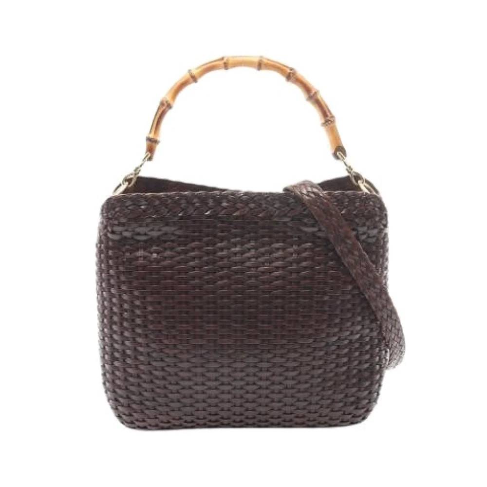 Gucci Vintage Pre-owned Vintage Håndtaske - Vintage - Dame - Brun - ONE SIZE - Læder