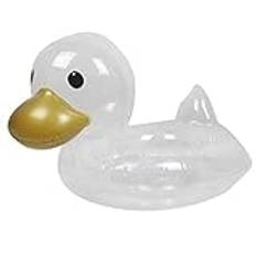 CVBGVBB Simring Inflatable Swim Ring CuteTransparent Duck Swim Seat Ring Circle for Beginner(B)