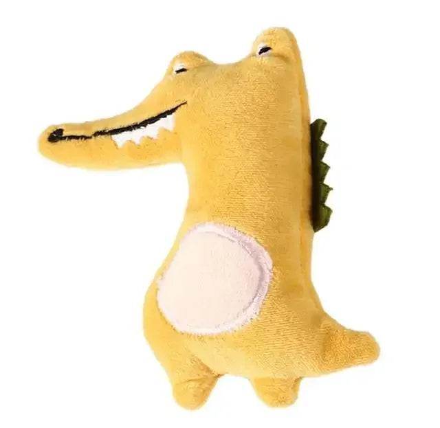 Fruit Shaped Plush Cat Kicker Toy with Catnip - Yellow Crocodile