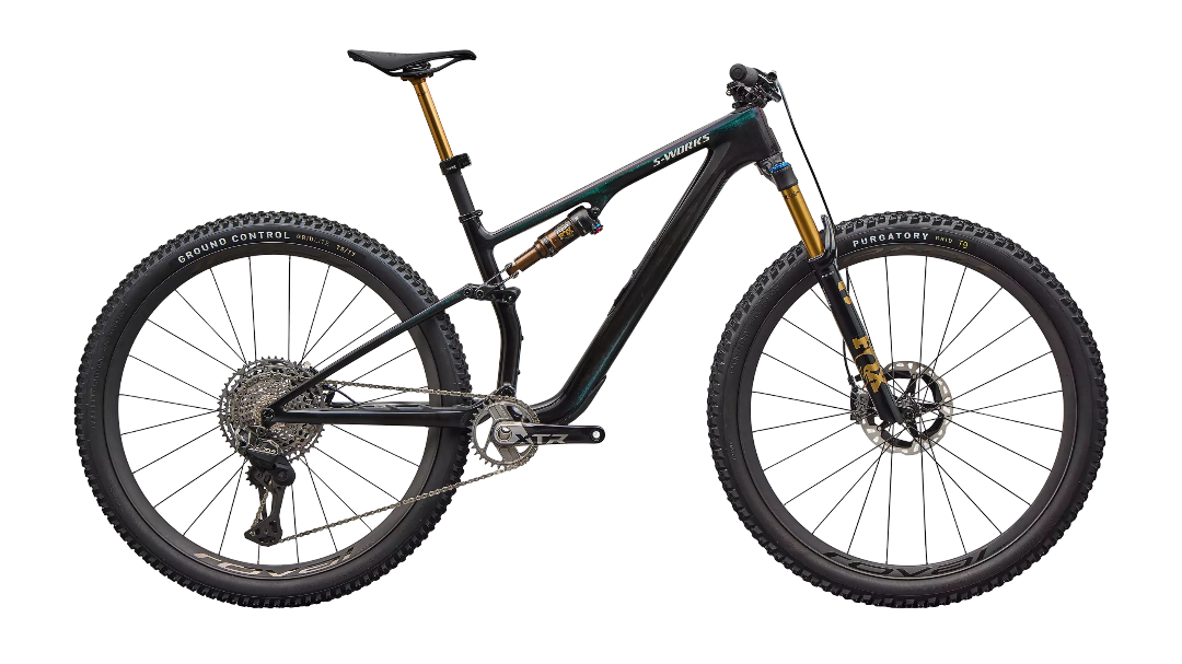 Specialized S-Works Epic 8 EVO - Gloss Carbon / Green to Purple Viavi Fade / Brushed Liquid Metal - M - Cykel