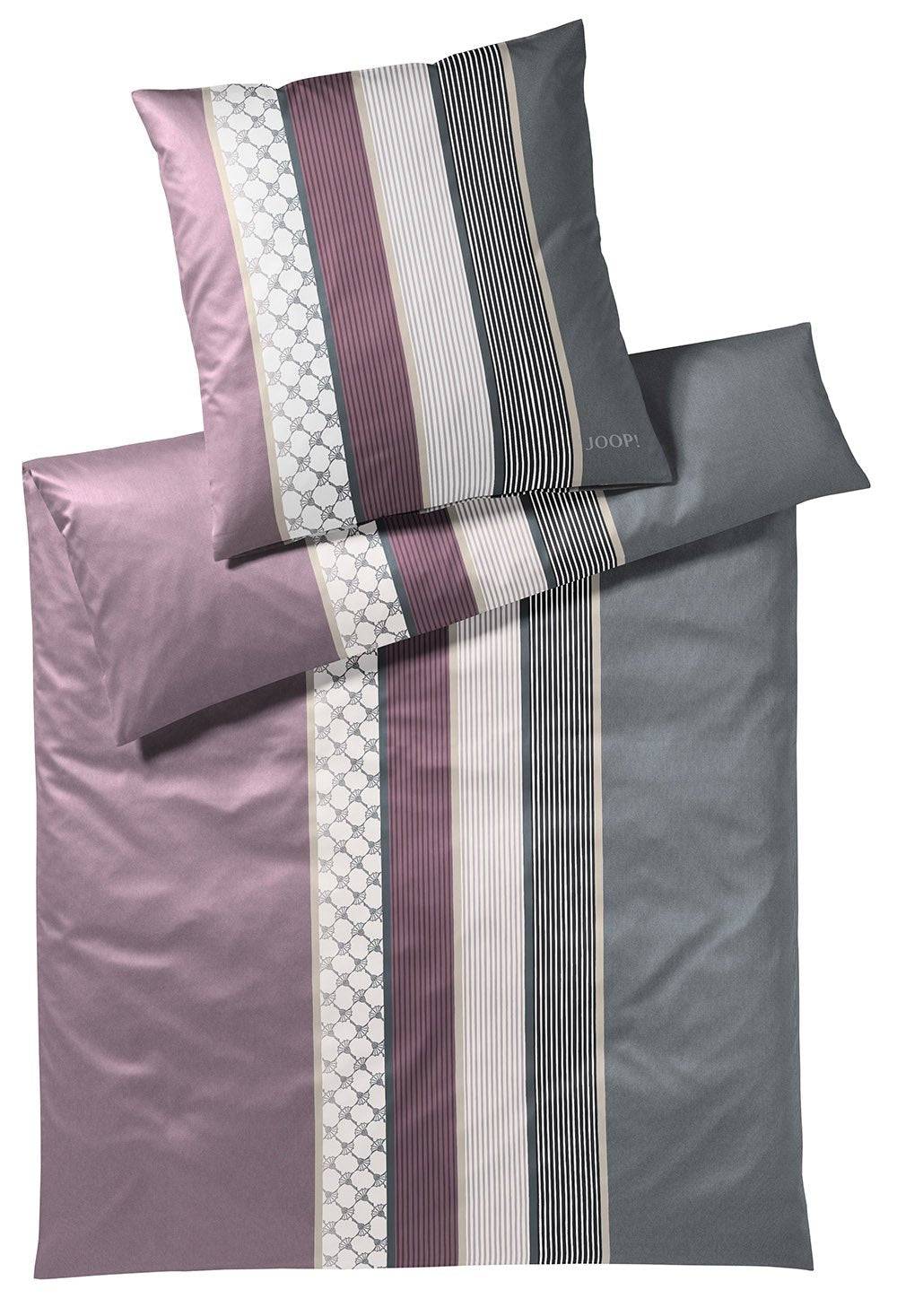 JOOP Cornflower Stripe Sengesæt, Deep Wine - 140x220