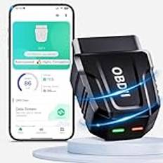 OBD2 Diagnostikenhet, Bluetooth 5.1-adapter – autodiagnostisk skanner för iOS, Android och Windows, med alla OBD2-funktioner
