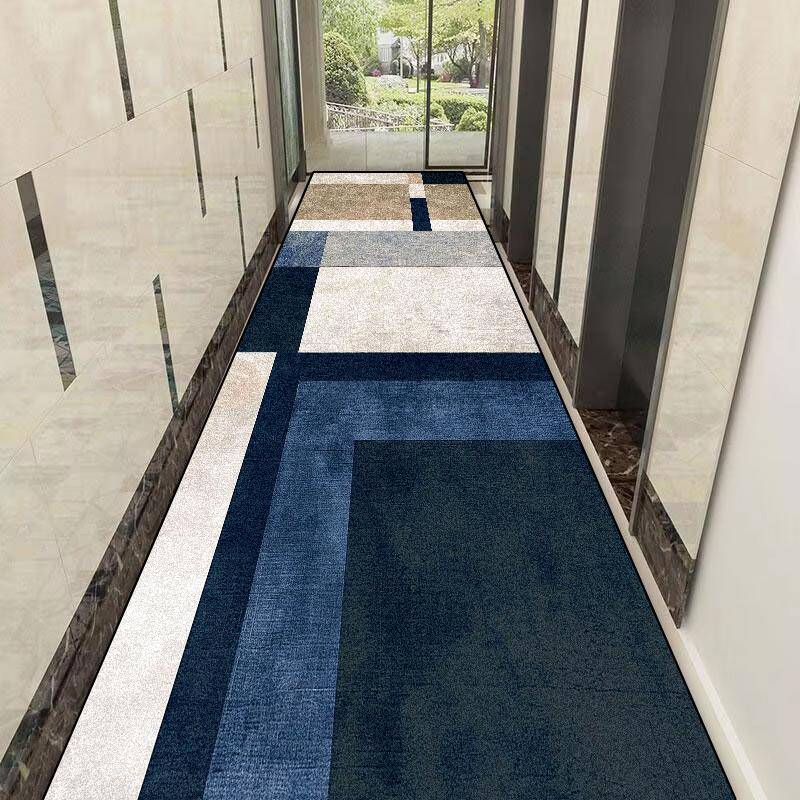 Modern Light Luxury Long Corridor Carpet Living Room Hall Decoration Runner Rug Non-slip Washable Kitchen Mat Size Customized 60x200cm 23.6x78in