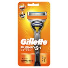 Gillette Fusion razor body with 2 spare blades 5+1