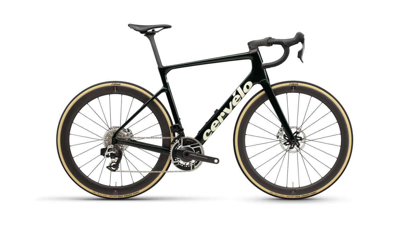 Cervélo Caledonia-5 Red AXS | Landsväg Endurance Aero | Emerald-Cream